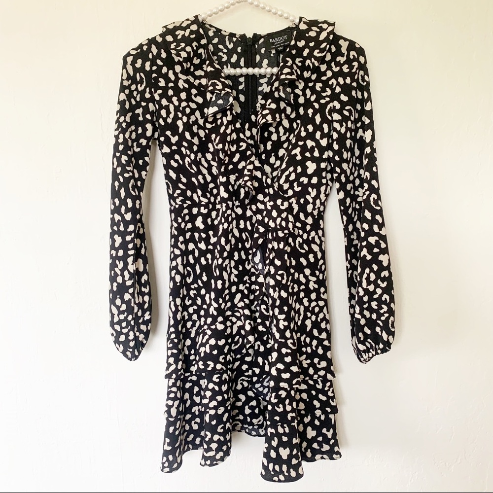NWOT Bardot Junior Revolve Ruffle Leopard Print Dress
